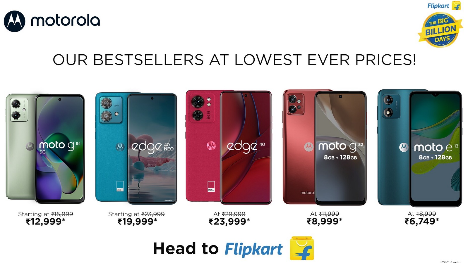 Flipkart Big Billion Days: Motorola’s Big Discounts on 5G smartphones and EnvisionX TVs