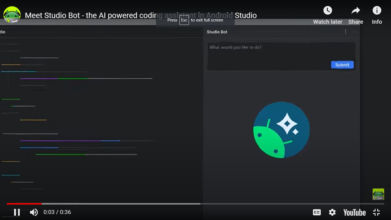 Studio Bot: It is an AI-powered conversational tool that resolves Android development queries. Google says, “Studio Bot can help Android developers generate code, find relevant resources, learn best practices, and save time.” It can be used for generating codes, getting helpful resources, and editing the codes. Studio Bot
