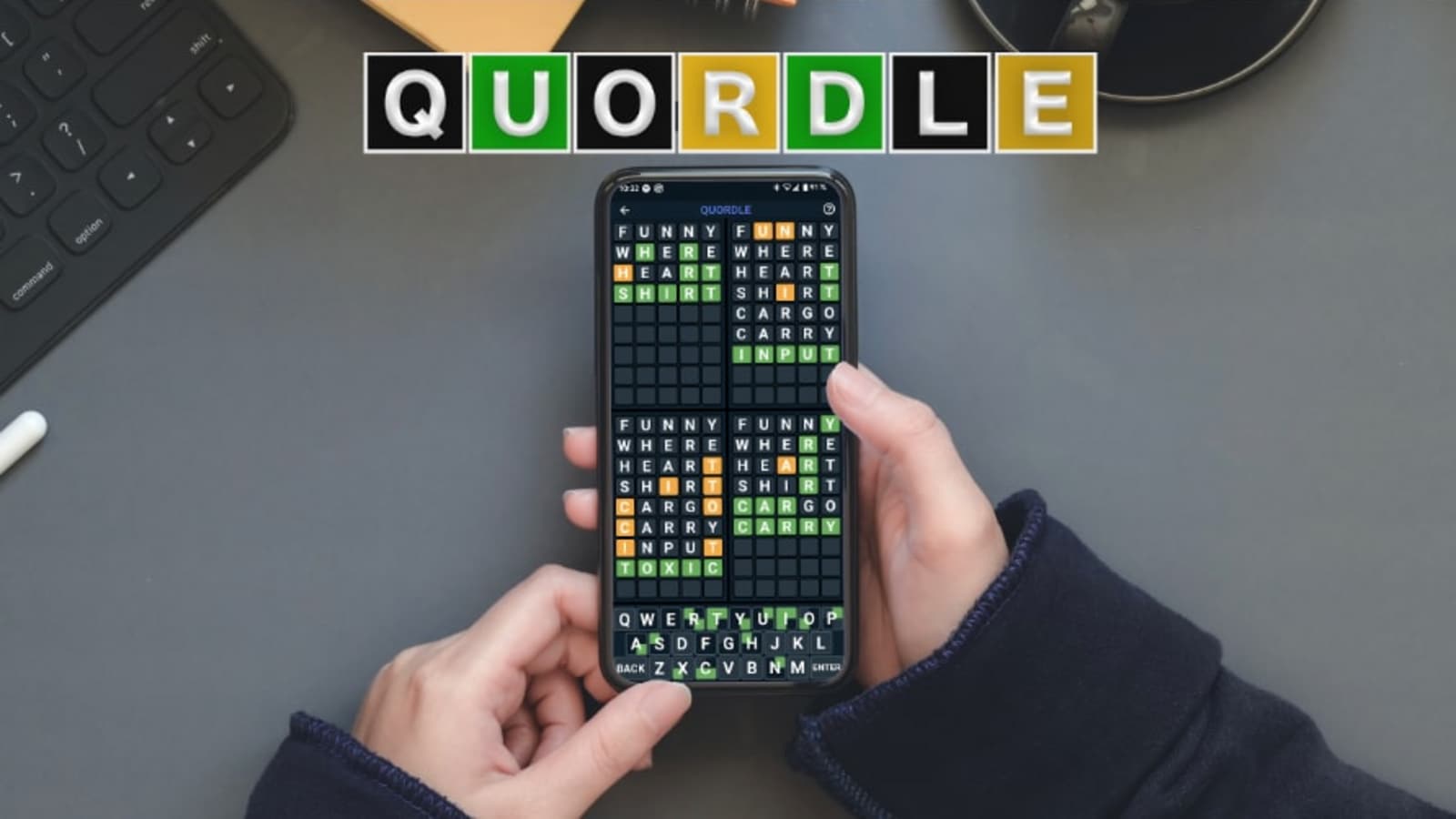 Quordle 714 answer for January 8: Solve it in a jiffy! Check Quordle hints, clues here