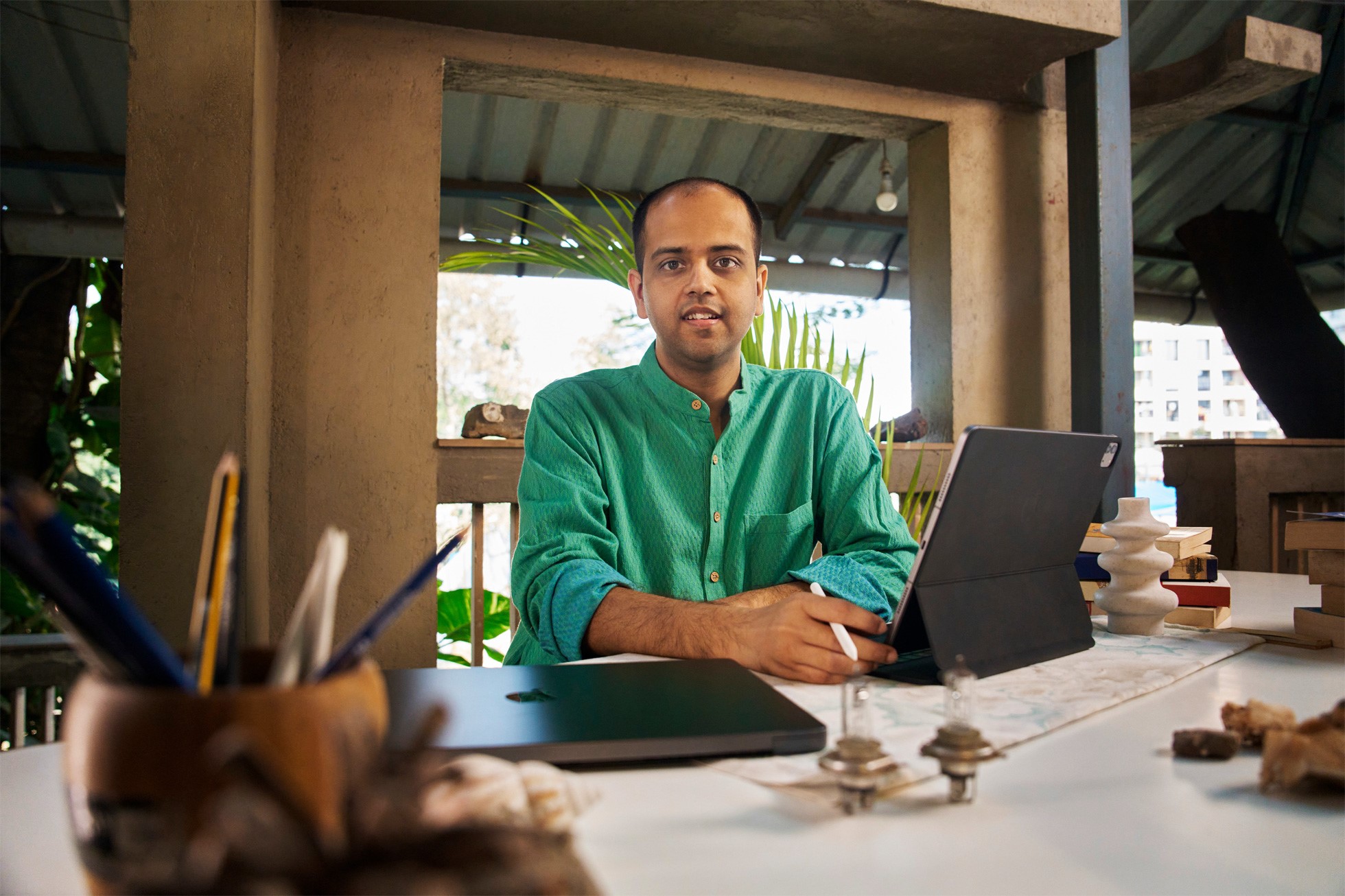 Writer and artist Dhruv Jani is creating a video game installation called It Takes A Long Time To Grow A Mountain, which sends players on a subterranean quest. Apple