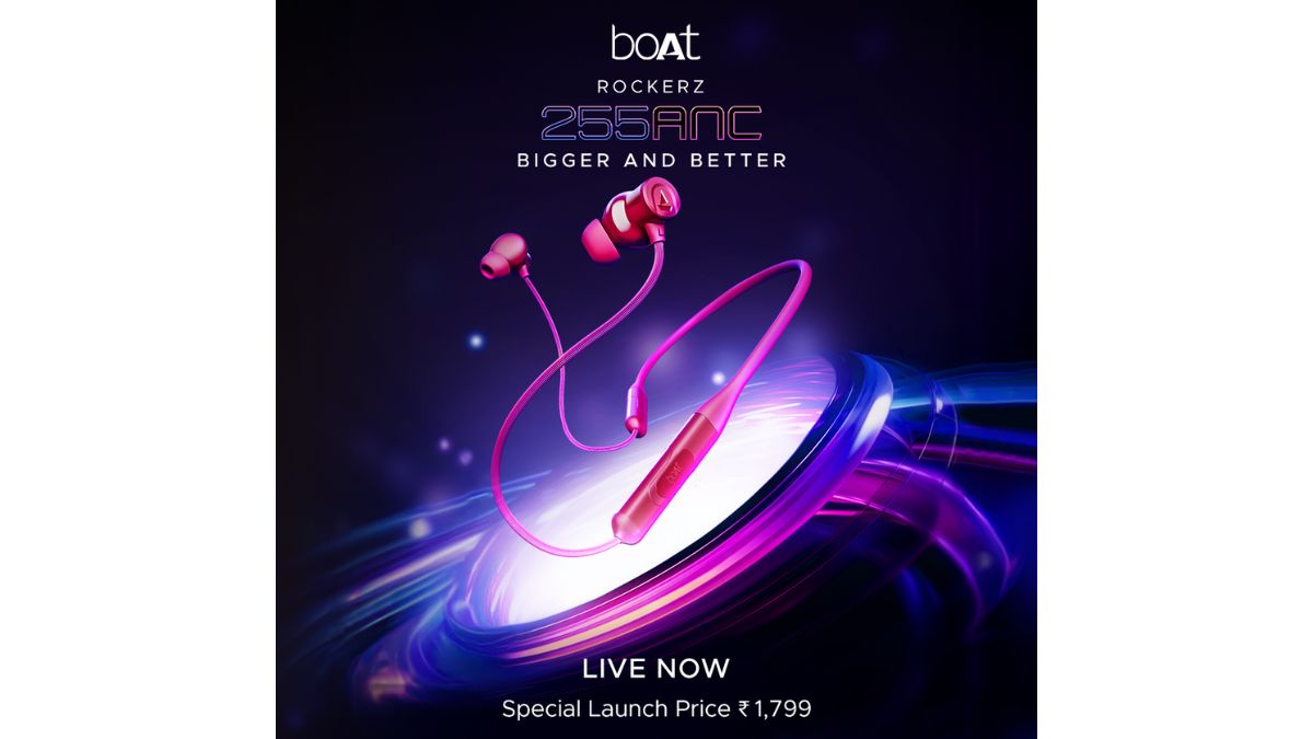1. Advanced Noise Cancellation: boAt introduces the Rockerz 255 ANC Bluetooth earphones, boasting 32 dB of Active Noise Cancellation for an immersive listening experience, blocking out ambient noise effectively. It is priced at Rs. 1,799. Advanced Noise Cancellation