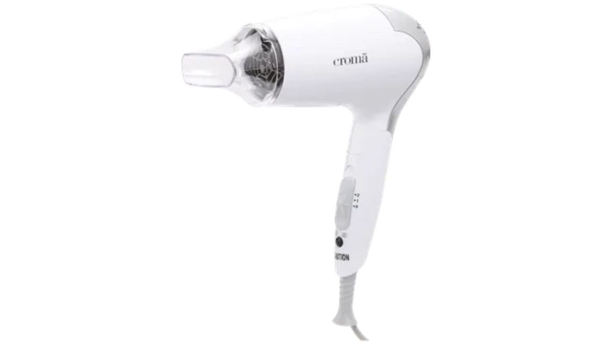 1. Croma Hair Dryer:Surprise your partner with the travel-ready Croma Hair Dryer Dual Voltage 1200W, featuring two heat settings for salon-like results wherever they go. Priced at just INR 799, it's a sleek and powerful addition to their beauty routine. Croma Hair Dryer