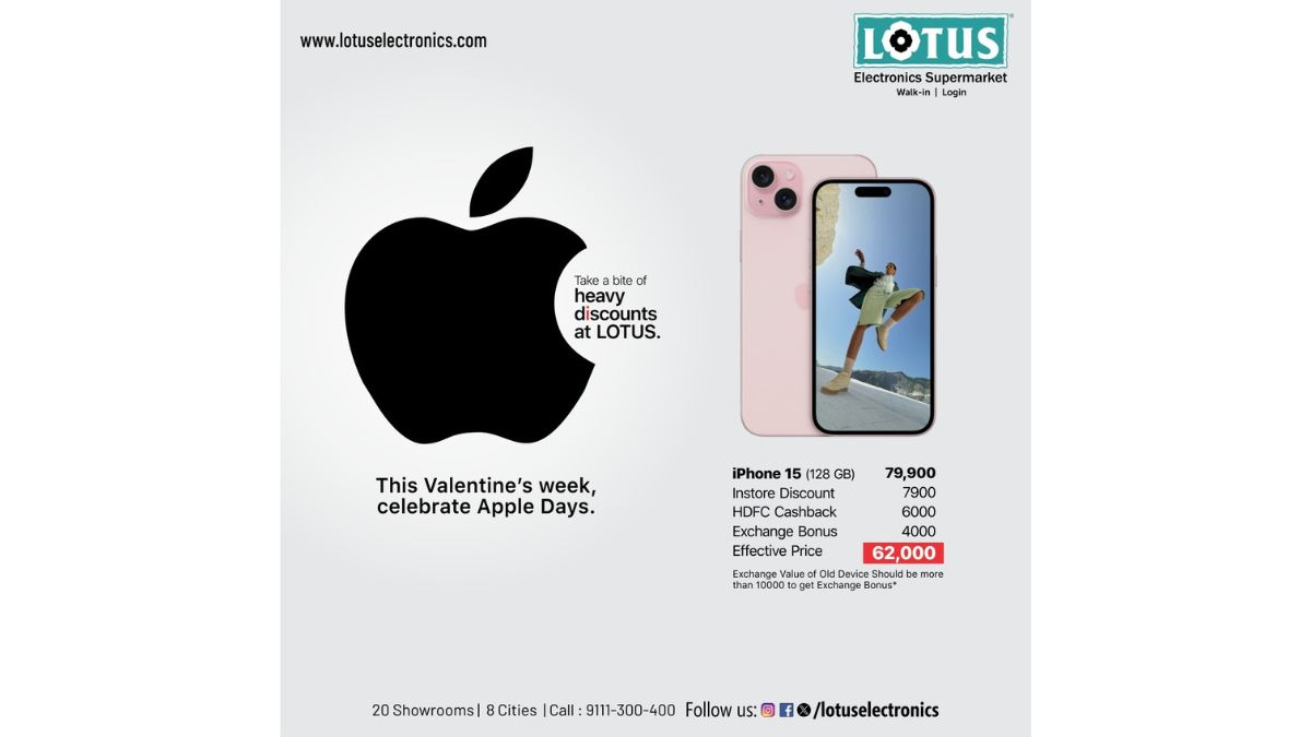 3. Discounts and Offers: Customers can enjoy exclusive discounts and cashback offers of up to Rs. 6000, along with exchange bonuses of up to Rs. 10,000, making it the perfect time to upgrade to the latest Apple technology. Discounts and Offers