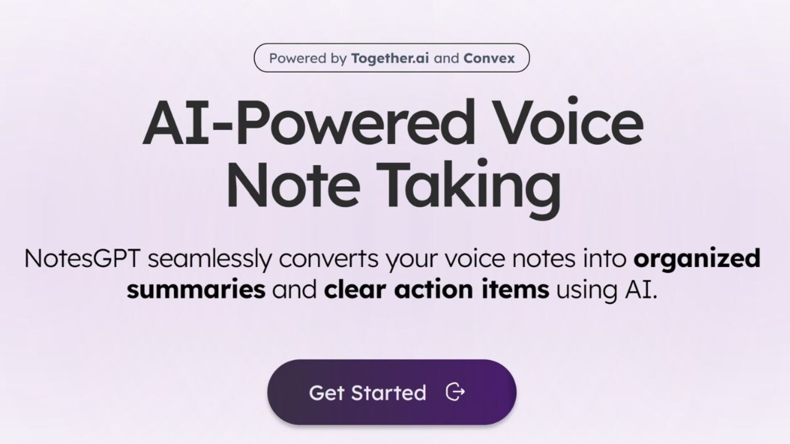 NotesGPT creates a transcription of your voice notes and even a summary of it. NotesGPT
