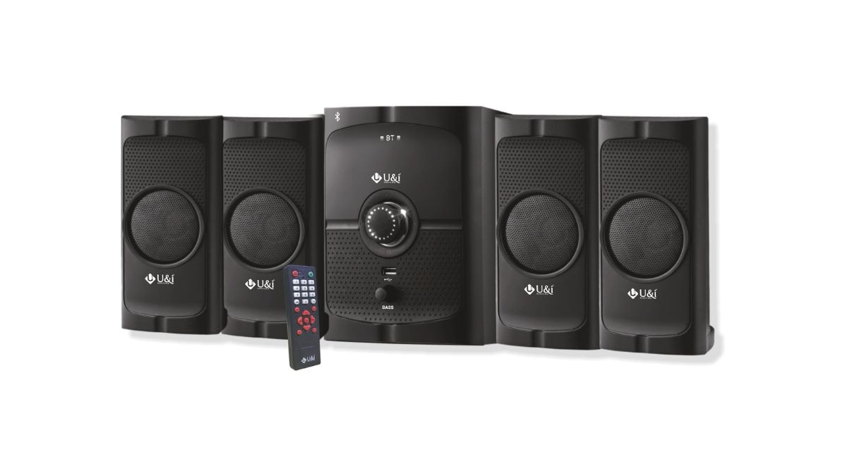 1. Immersive Home Entertainment: U&i introduces the Surround Series (UiBS-5580), a 4.1-channel multimedia speaker system delivering 60 watts of power. With front and rear stereo channels, plus a subwoofer for deep bass, it's perfect for movies and gaming. Connect via TV or PC, enjoy FM radio, MP3s, or USB music playback. Price: INR 5,499. Immersive Home Entertainment