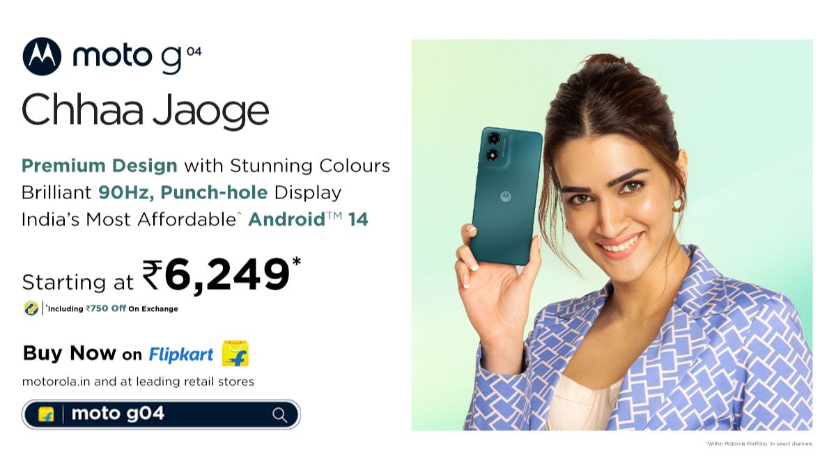 1. Design: Motorola's moto g04 has a sleek, lightweight design and vibrant acrylic glass finish. At just 7.99mm thin and 178g light, it's one of the slimmest and lightest in its segment. moto g04 price is Rs. 6,999 (4GB RAM + 64GB Storage) and Rs. 7,999 (8GB RAM + 128GB Storage). However, effective price with offer is Rs. 6,249. Design