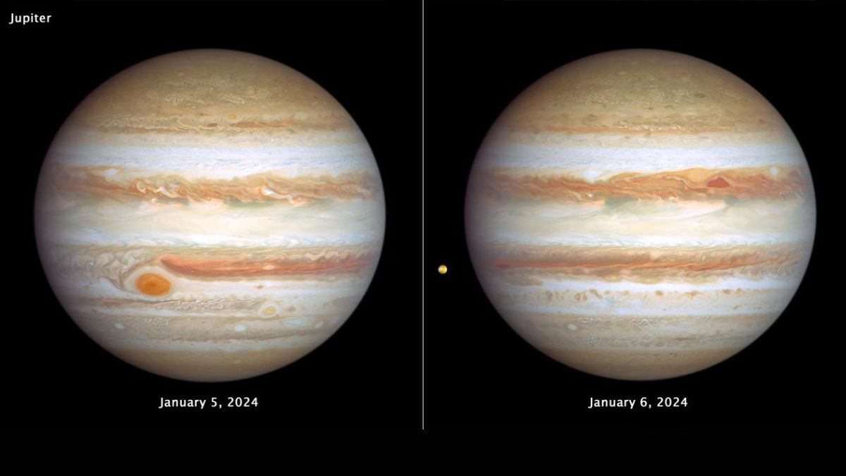 The vast and majestic planet Jupiter, adorned with its iconic bands, has once again been captured by the lenses of NASA's Hubble Space Telescope. The breathtaking images, captured on January 5-6, 2024, unveil the dynamic spectacle of Jupiter's ever-changing weather patterns. NASA Hubble Space Telescope