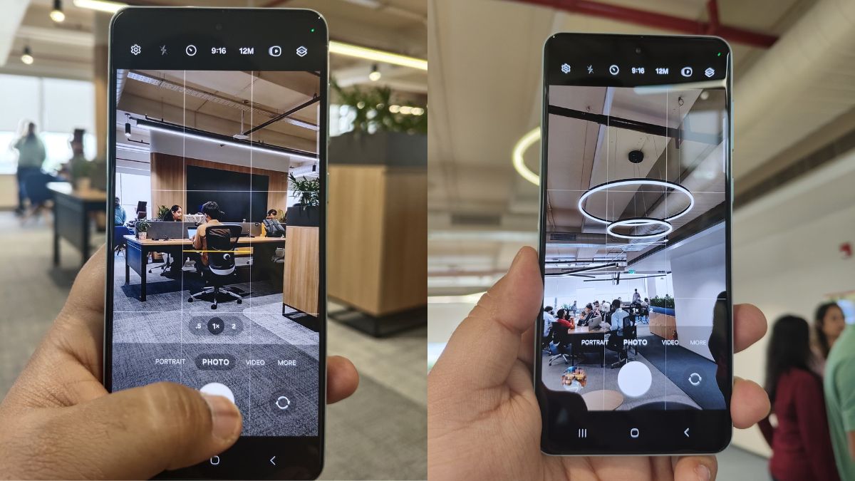 Samsung Galaxy M55 5G boasts features a triple-camera setup which consists of 50MP main camera, an 8MP ultra wide-angle camera and a 2MP macro sensor and on the front it features a 50MP camera for selfies. Samsung Galaxy M55 5G review