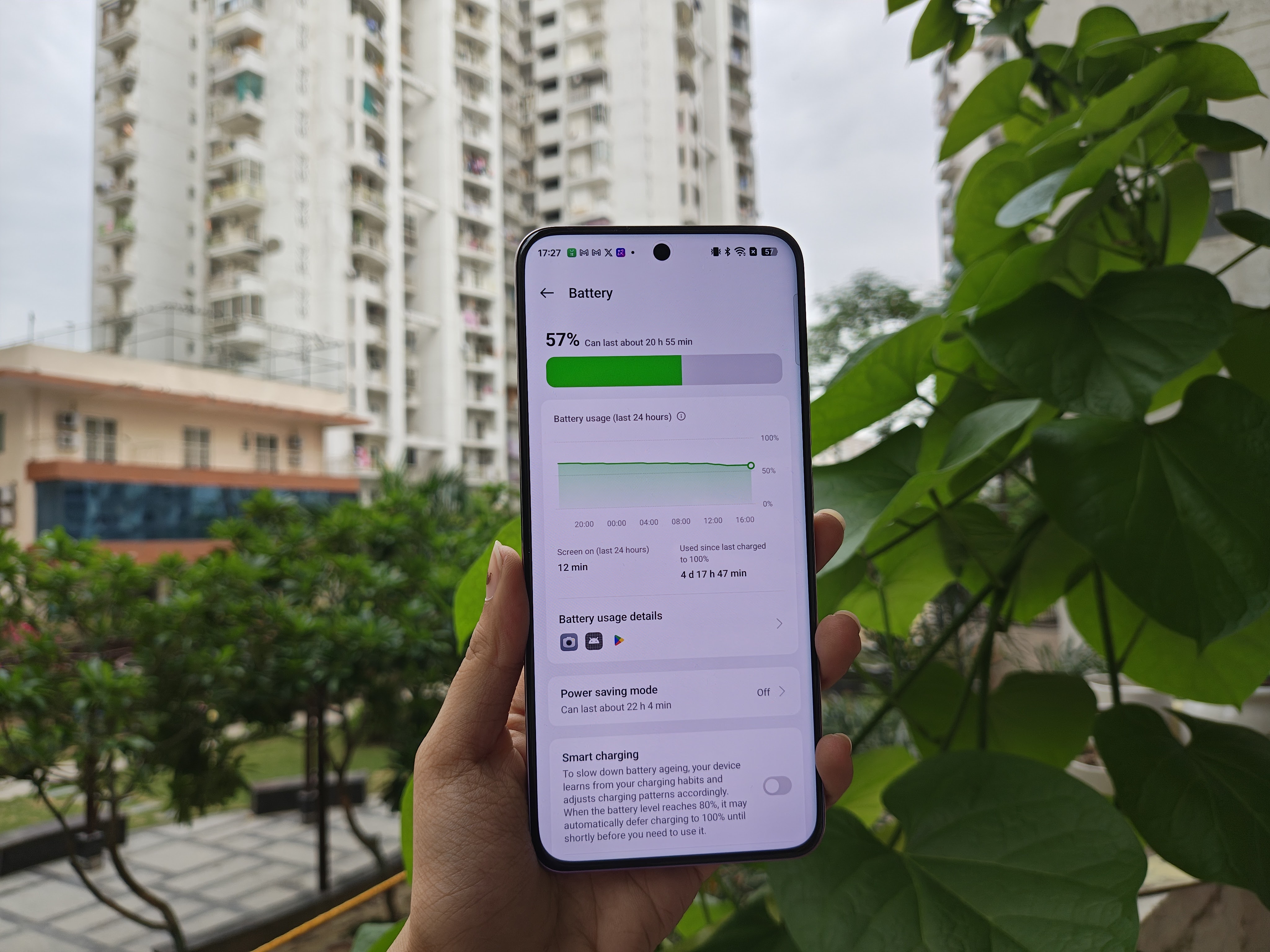 The Oppo Reno 12 Pro 5G comes with a 5500 mAh battery. Oppo Reno 12 Pro 5G
