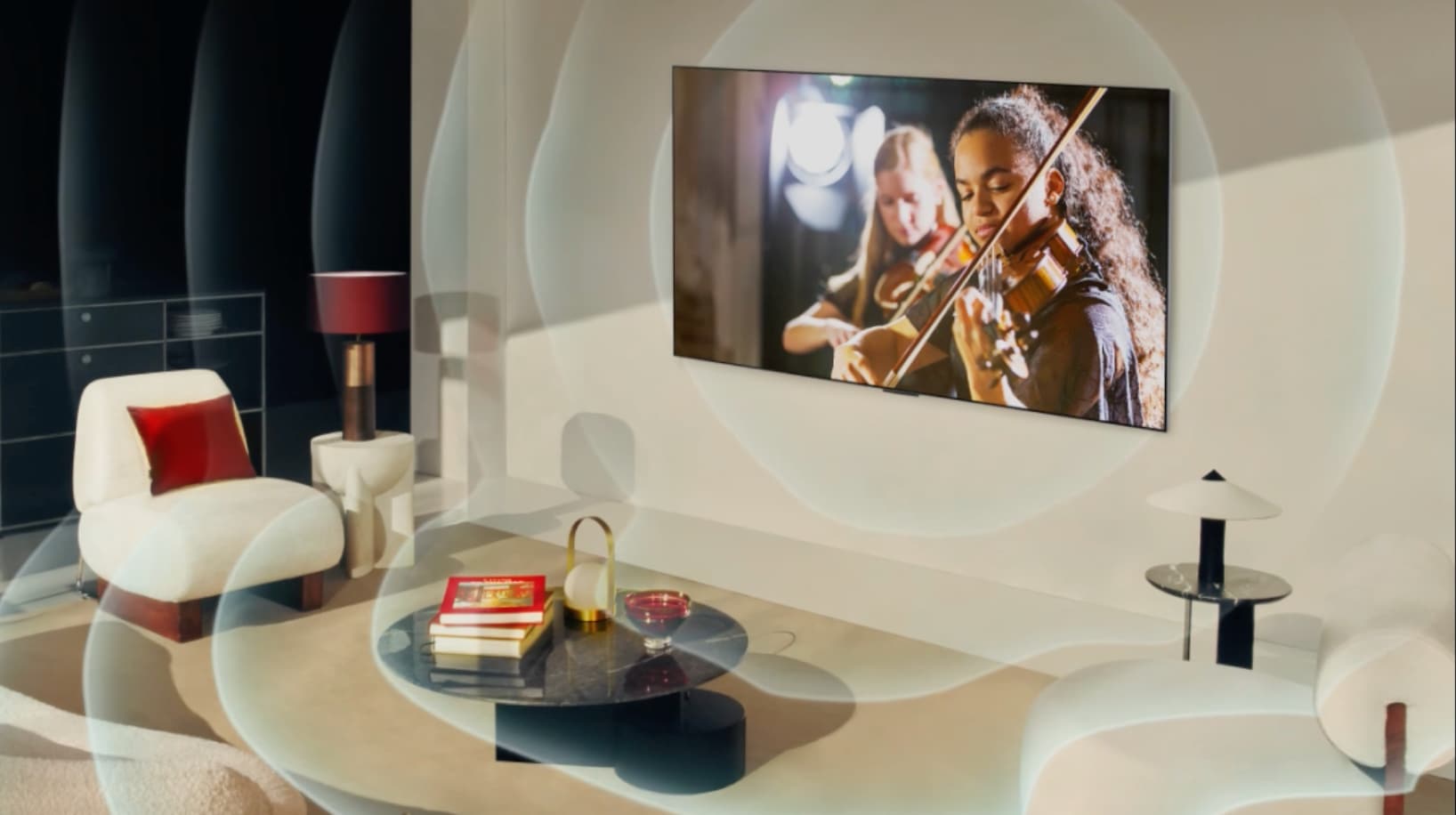 LG TVs have the capability to analyse your room and tune the acoustics accordingly. LG AI TV