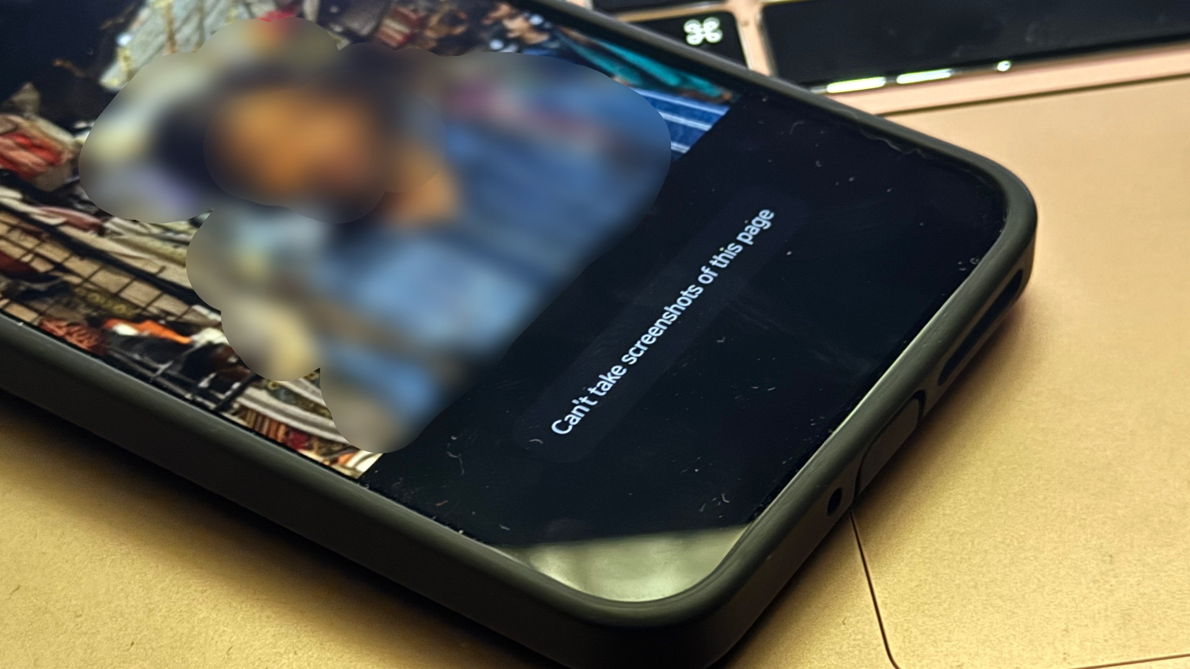 Screenshot blocked on Android. Screenshot blocked on Android.