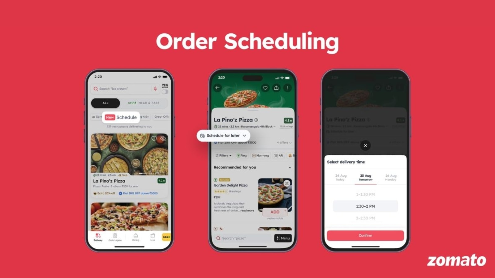 Zomato’s new feature: Order food online today and get delivery after 2 days