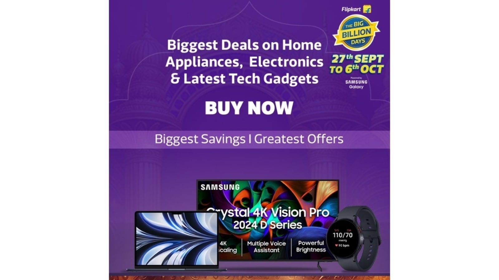 The Flipkart Big Billion Days (BBD) sale will be live from September 27, 2024, with early access starting a day earlier.