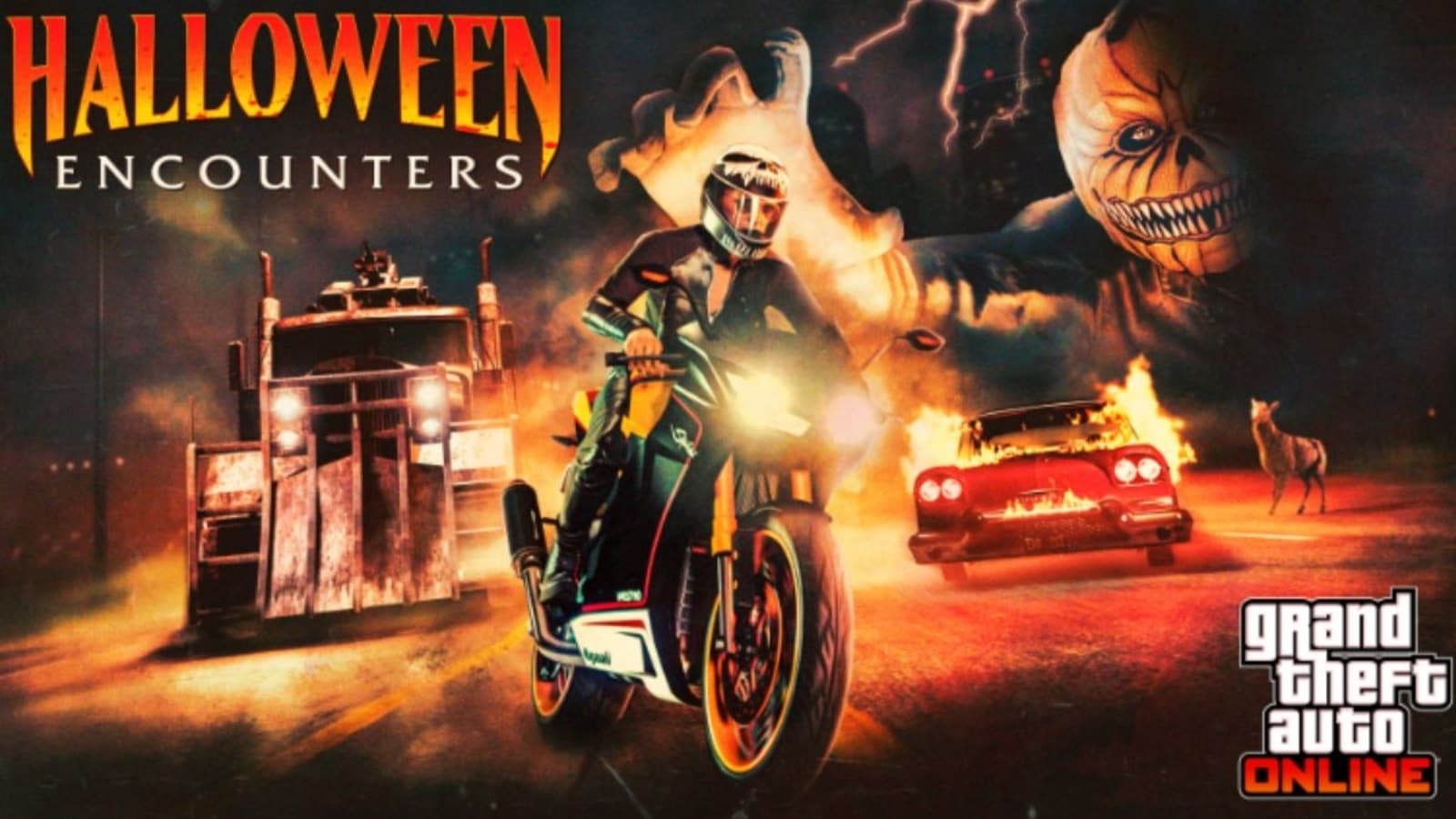 GTA Online celebrating halloween with haunted vehicles, zombie