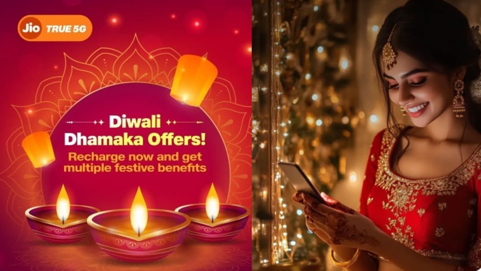 Jio True 5G Diwali Dhamaka offers: Get free vouchers worth  ₹3350 on festive recharge plans and much more