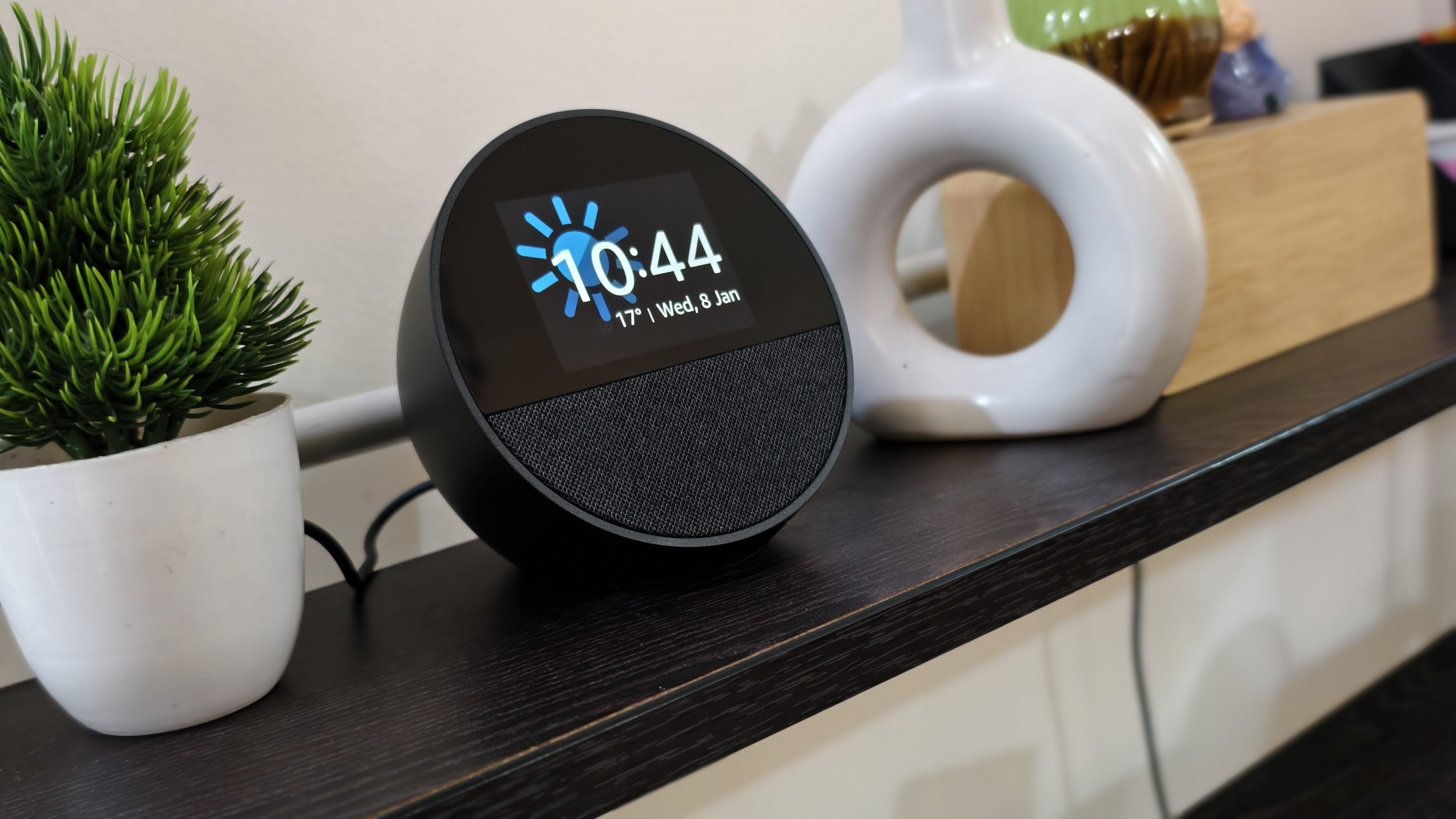 Amazon Echo Spot features a 2.83-inch rectangular-shaped display Amazon Echo Spot