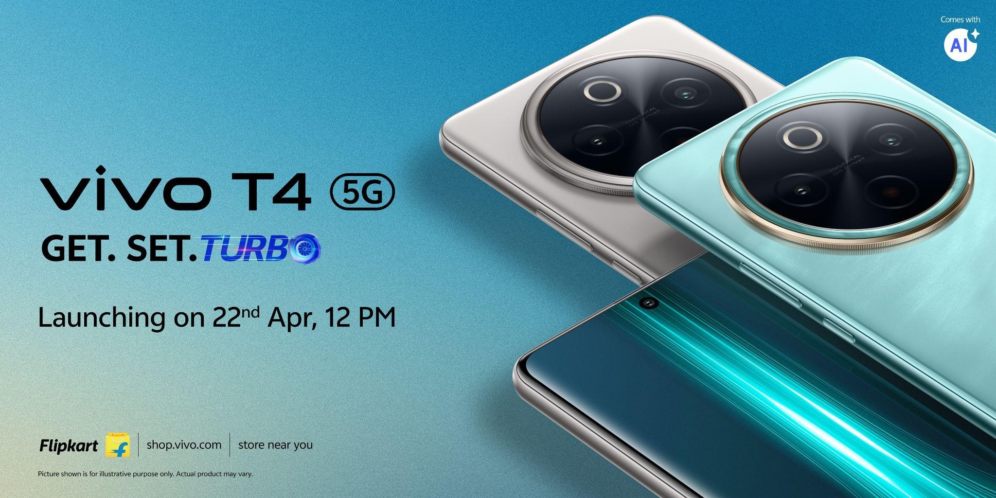 Set to launch on 22nd April, 2025, the vivo T4 will be available in two finishes—phantom grey and emerald blaz. Set to launch on 22nd April, 2025, the vivo T4 will be available in two finishes—phantom grey and emerald blaz.