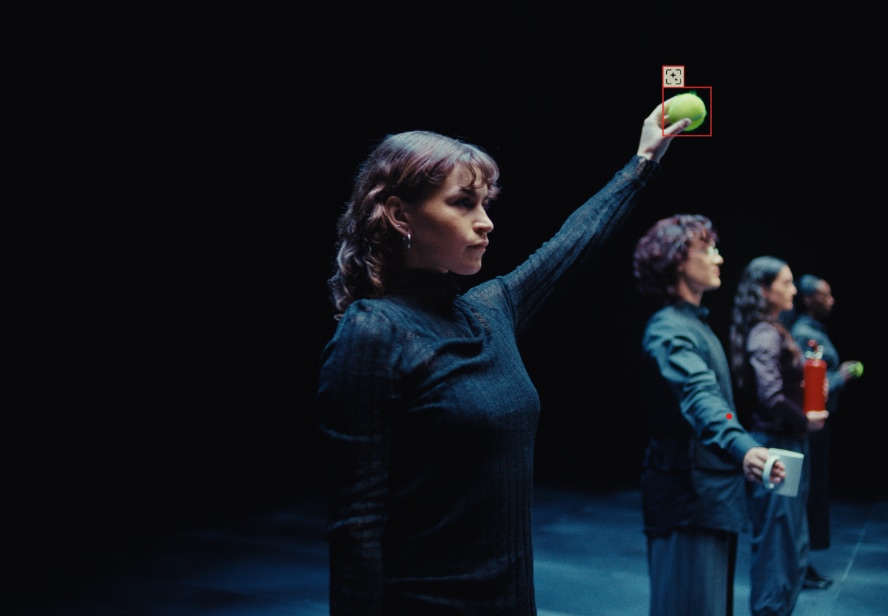 A simple object like a tennis ball can trigger a musical reaction.