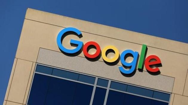 FILE PHOTO: The Google logo is pictured atop an office building in Irvine, California, U.S. August 7, 2017. REUTERS/Mike Blake/File Photo