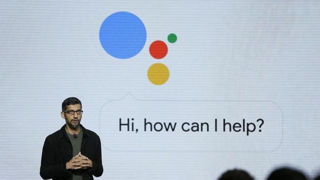 Google CEO Sundar Pichai talks about Google Assistant during its annual developers conference, I/O 2018.