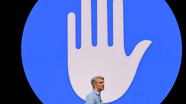 Craig Federighi, senior vice president of software engineering at Apple Inc., speaks during the Apple Worldwide Developers Conference (WWDC).