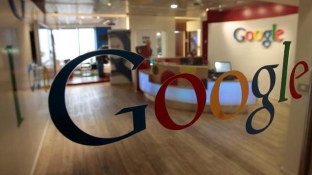 The Google logo is seen on a door at the company's office in Tel Aviv, Israel.