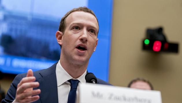 In this April 11, 2018 photo, Facebook CEO Mark Zuckerberg testifies before a House Energy and Commerce hearing on Capitol Hill in Washington about the use of Facebook data to target American voters in the 2016 election and data privacy.