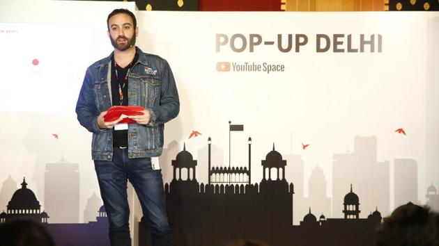 Marc Lefkowitz, Head of YouTube Creator and Artist Development, at the Pop-Up Space launch.