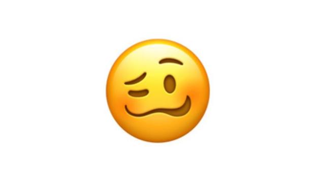 The Woozy Face emoji on iOS 12.
