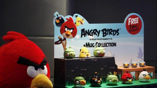 Angry Birds products are displayed during a news conference in Hong Kong July 3, 2012. /Bobby Yip/Files