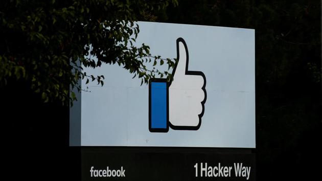 FILE PHOTO: The entrance sign to Facebook headquarters is seen in Menlo Park, California, on Wednesday, October 10, 2018.