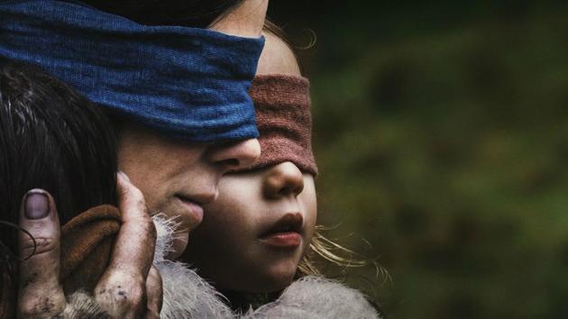 A “Bird Box” thriller released on Netflix a month ago inspired a challenge for people to do things blindfolded, mimicking characters in the original streaming film.