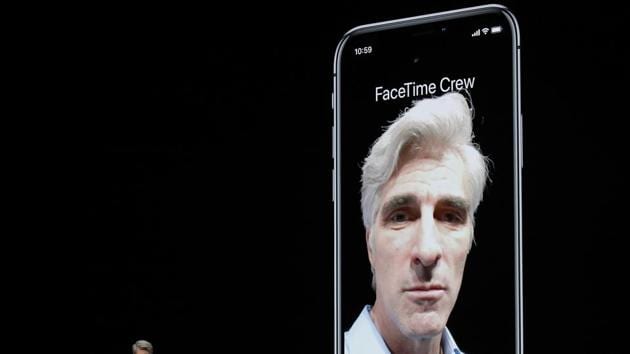 Craig Federighi, Apple's senior vice president of Software Engineering, speaks about group FaceTime during an announcement of new products at the Apple Worldwide Developers Conference in San Jose, Calif. Apple says it has fixed the internal bug that led to people being able to eavesdrop on others while using its group video chat feature. It plans to turn the service back on next week via a software update. The bug allowed many iPhone users to turn an iPhone into a live microphone while using Group FaceTime.