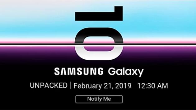 Samsung galaxy S10 teaser on Flipkart.
