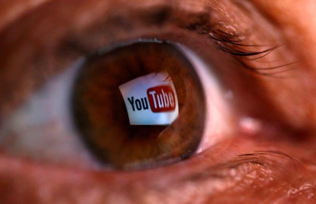 FILE PHOTO: A picture illustration shows a YouTube logo reflected in a person's eye June 18, 2014. The picture was flipped horizontally. REUTERS/Dado Ruvic/Illustration/File photo