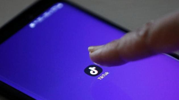 The logo of TikTok application is seen on a mobile phone screen in this picture illustration taken February 21, 2019. REUTERS/Danish Siddiqui/Illustration