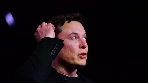 Tesla CEO Elon Musk speaks during the unveiling of the new Tesla Model Y in Hawthorne, California on March 14, 2019. (Photo by Frederic J. BROWN / AFP)