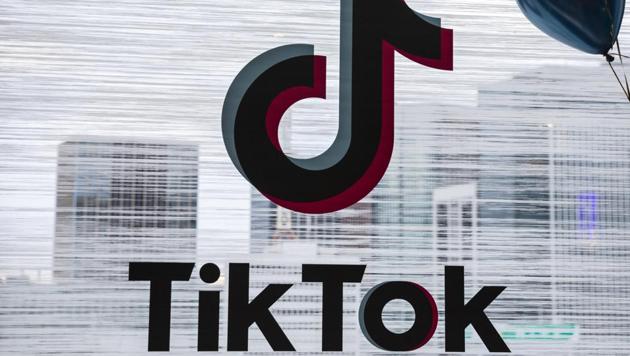 The logo for the app TikTok is displayed at the TikTok Creator's Lab 2019 event hosted by Bytedance Ltd. in Tokyo, Japan, on Saturday, Feb. 16, 2019. TikTok is a subsidiary of a Beijing startup Bytedance that's built a collection of valuable apps in China powered by vast troves of data and sophisticated artificial intelligence.