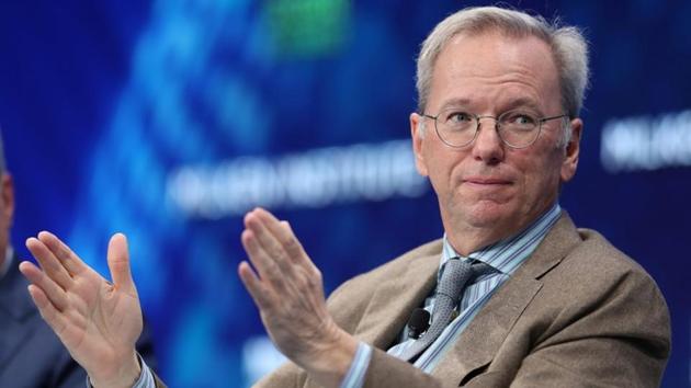 Eric Schmidt, Technical Advisor, Alphabet Inc. speaks at the 2019 Milken Institute Global Conference in Beverly Hills, California, U.S., April 29, 2019.