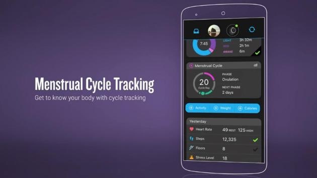 Menstrual Cycle Tracking on Garmin Connect app.