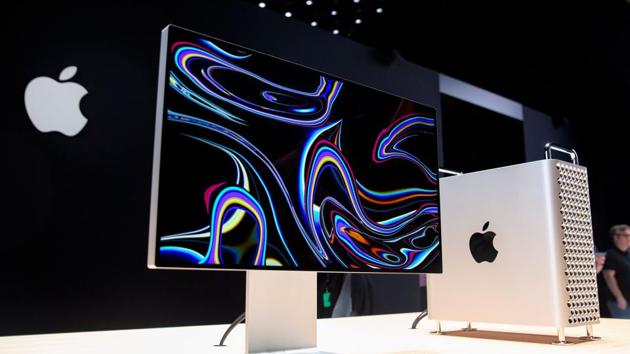 Apple's new Mac Pro sits on display in the showroom during Apple's Worldwide Developer Conference (WWDC) in San Jose, California on June 3, 2019.