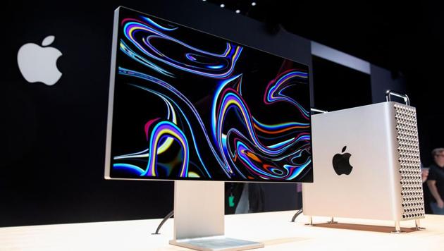 Apple's new Mac Pro sits on display in the showroom during Apple's Worldwide Developer Conference (WWDC) in San Jose, California on June 3, 2019.