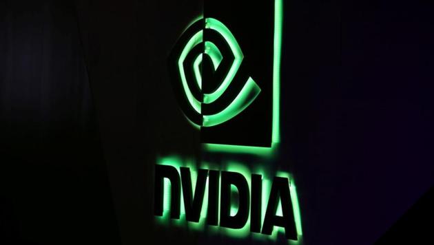 A NVIDIA logo is shown at SIGGRAPH 2017 in Los Angeles, California, U.S. July 31, 2017.