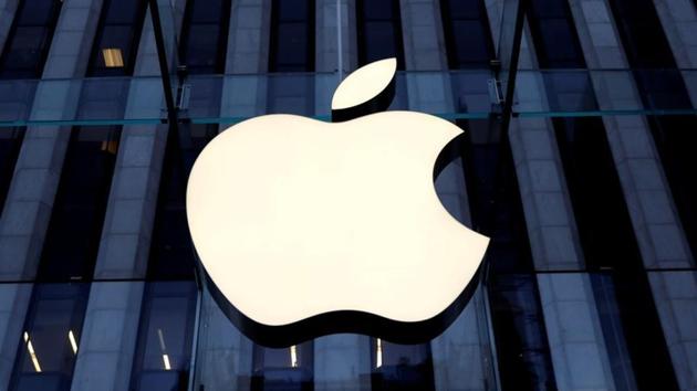 The Apple Inc. logo is seen hanging at the entrance to the Apple store on 5th Avenue in Manhattan, New York, U.S., October 16, 2019.