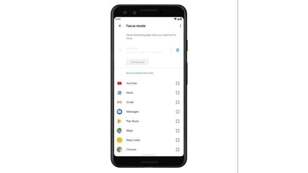 Google’s Focus mode.