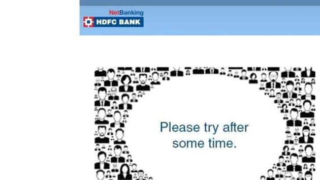 HDFC Bank net banking outage.