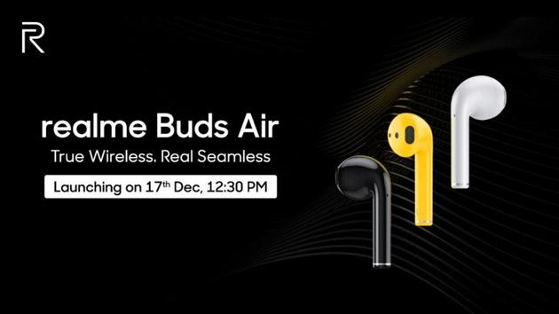 Realme Buds Air wireless earbuds.