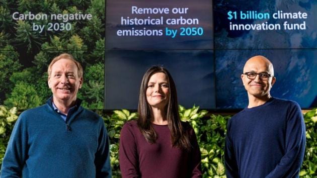 Microsoft just made a pledge to be carbon negative by 2030 and remove all its past carbon emissions by 2050.