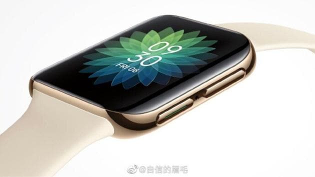 Oppo smartwatch design teased on Weibo.