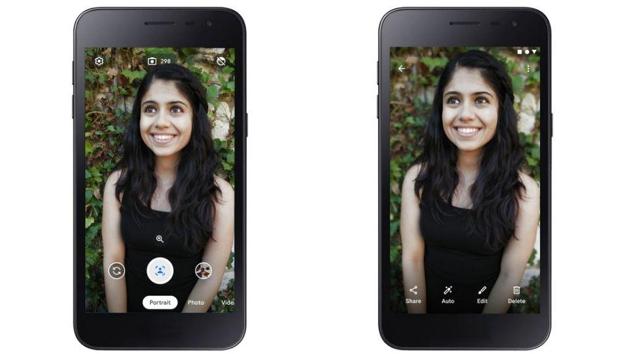 Google’s Camera Go app comes with features like portrait mode and storage saving mode.